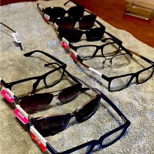 Men’s and women’s name brand glasses  .  Calvin Kline, Vera Bradley, camps.